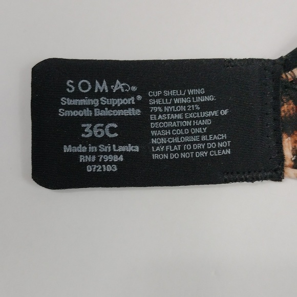 Soma Stunning Support Smooth Balconette Leopard Print Bra - Picture 3 of 7